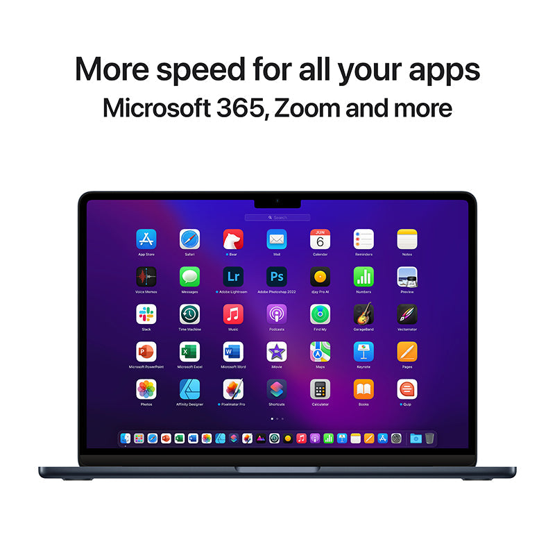 MacBook Air 13-inch Midnight M2 with 8-core CPU and 10-core GPU, 8GB RAM, 512GB [MLY43ZP/A]