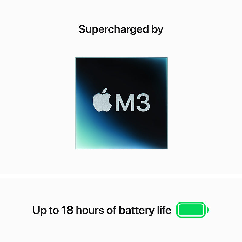 MacBook Air 13-inch Apple M3 chip with 8-core CPU and 10-core GPU, 16GB, 512GB - Space Grey [MXCR3ZP/A]