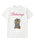 White Trash Can Cartoon Hideout Graphic T-Shirt - front product view