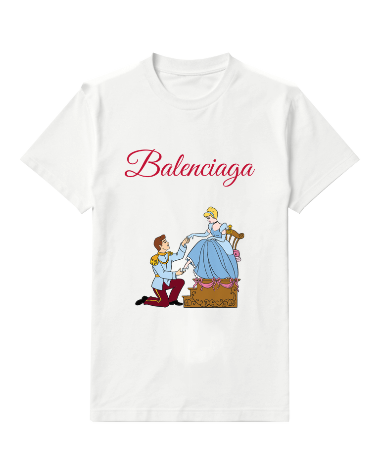 White Royal Slipper Fitting Graphic T-Shirt - front product view