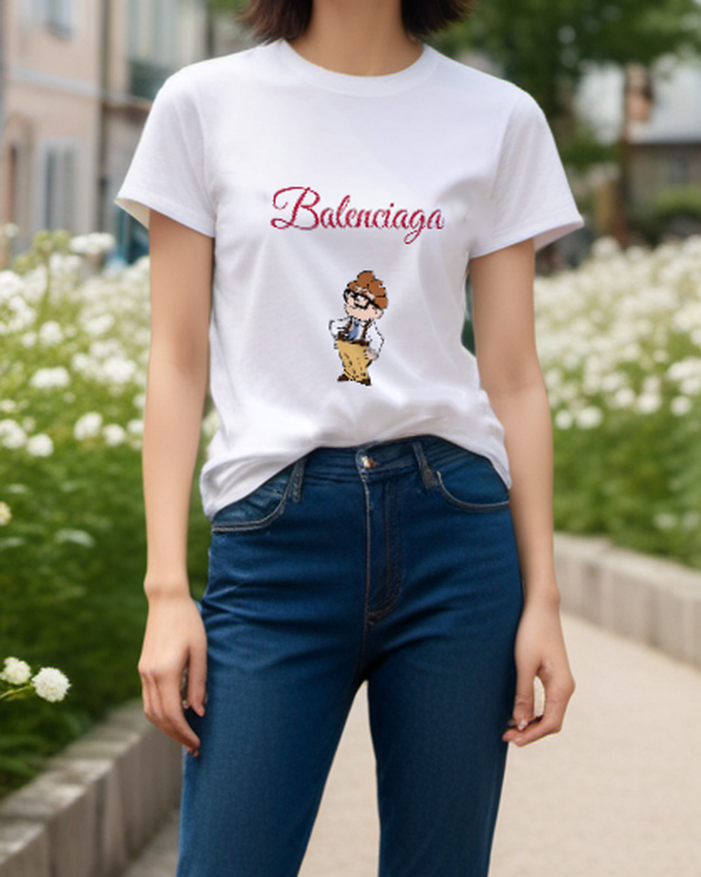White Bespectacled Storybook Gentleman Graphic T-Shirt - styled view 2