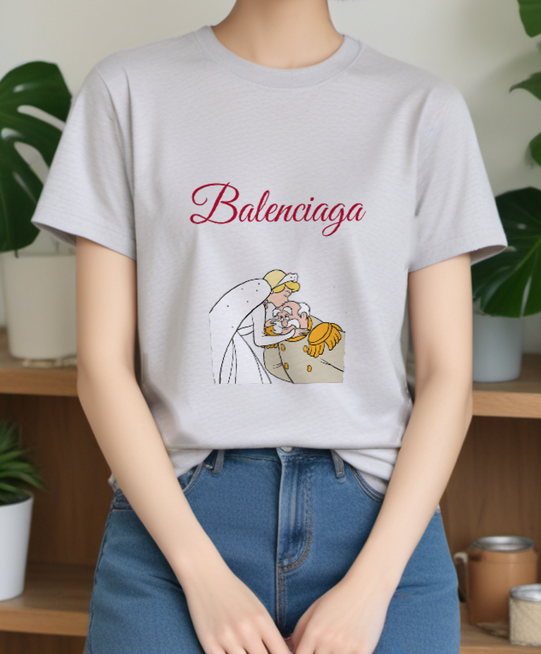Light Gray Royal Court Conversation Graphic T-Shirt - styled view 1
