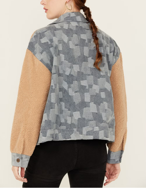 Damen-Fleece-Moto-Jacke