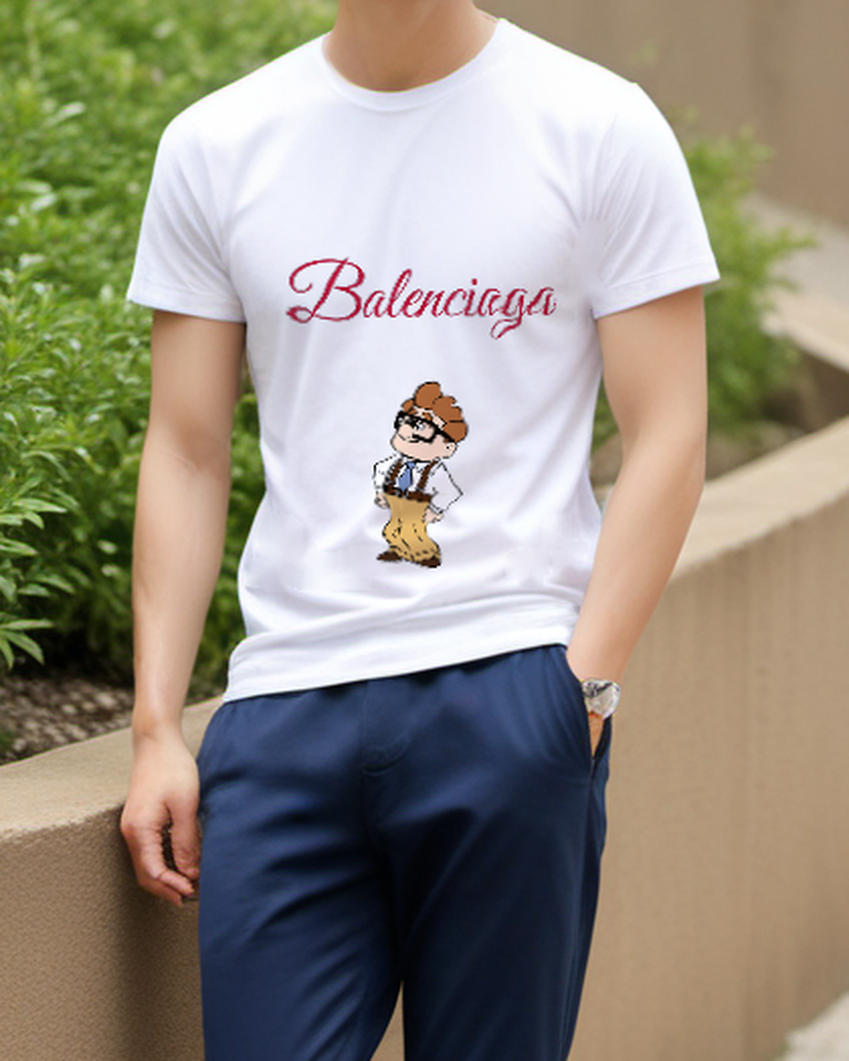 White Bespectacled Storybook Gentleman Graphic T-Shirt - styled view 5
