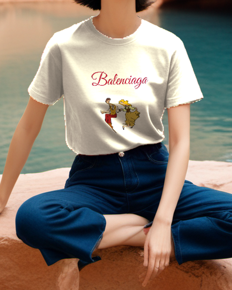 Ivory Royal Hound Companion Graphic T-Shirt - styled view 4