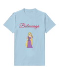 Sky Blue Long Haired Violet Princess Graphic T-Shirt - front product view