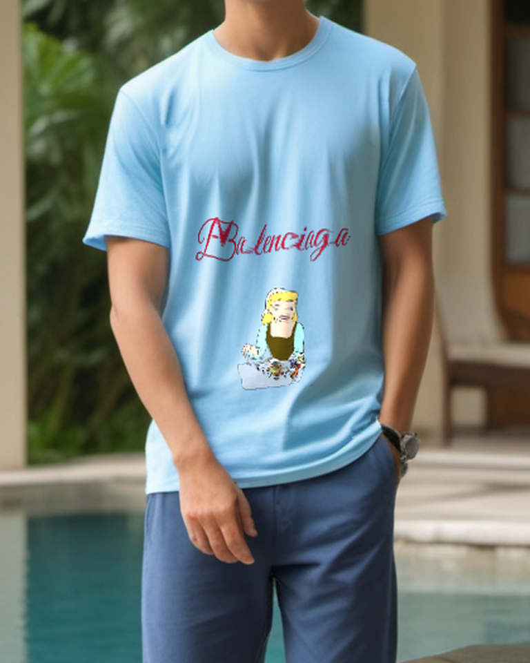Sky Blue Country Girl Animal Friends Graphic T-Shirt - styled view 5