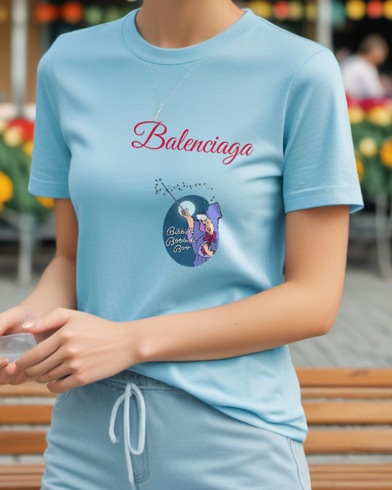Sky Blue Moonlit Musical Spell Graphic T-Shirt - styled view 4