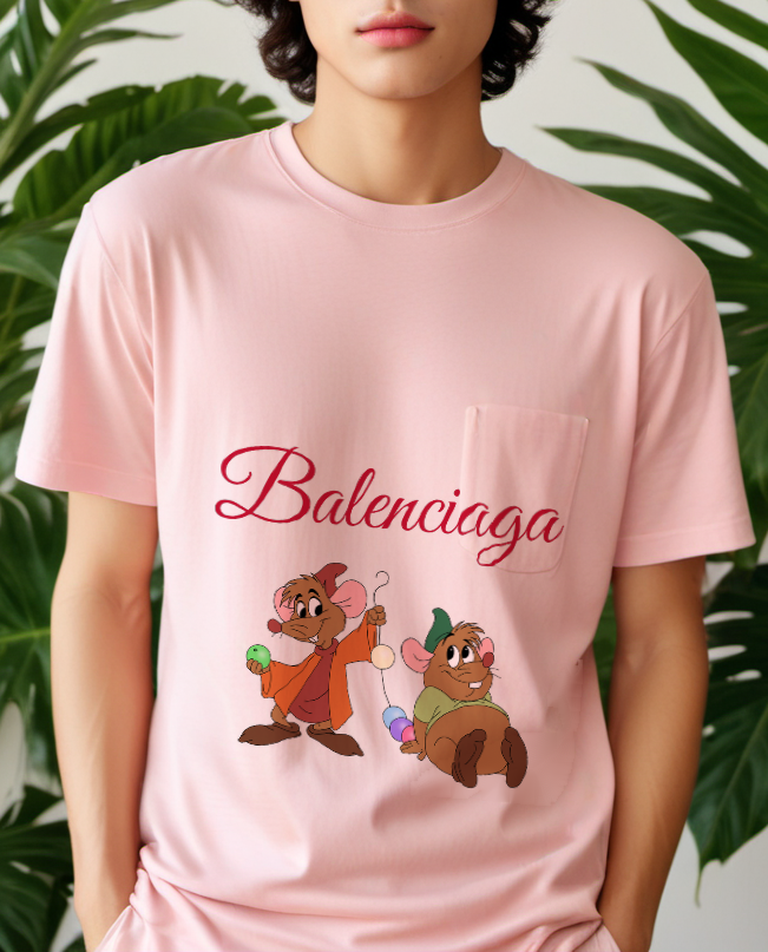 Blush Pink Two Helpful Mice Graphic T-Shirt - styled view 2