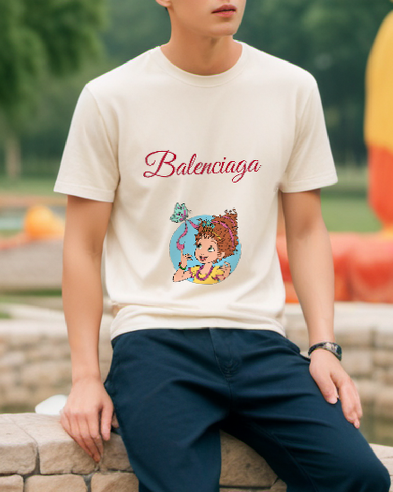 Ivory Young Princess Decorative Cameo Graphic T-Shirt - styled view 1