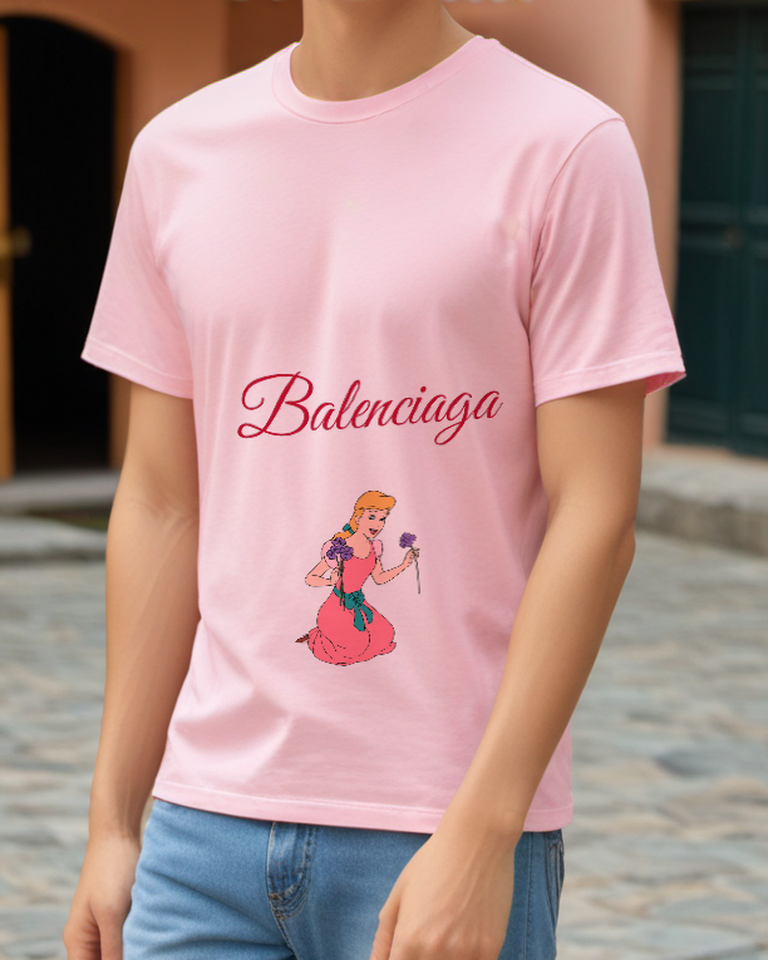Blush Pink Pink Dress Sewing Girl Graphic T-Shirt - styled view 2