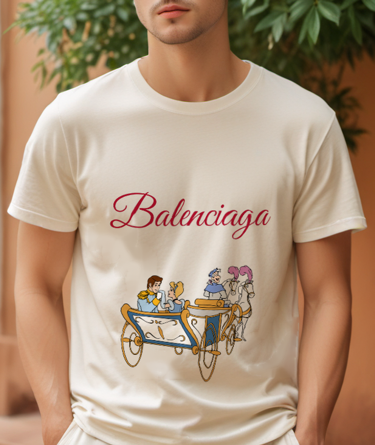 Ivory Golden Royal Carriage Graphic T-Shirt - styled view 1