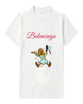 White Running Mouse Messenger Graphic T-Shirt - front product view