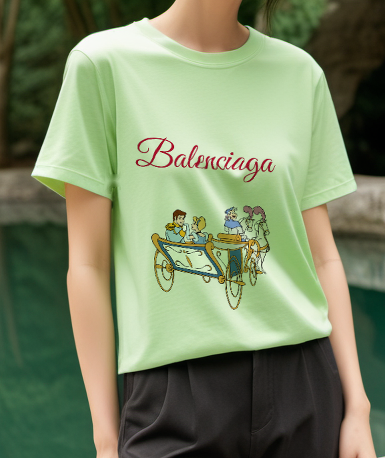Ivory Golden Royal Carriage Graphic T-Shirt - styled view 4