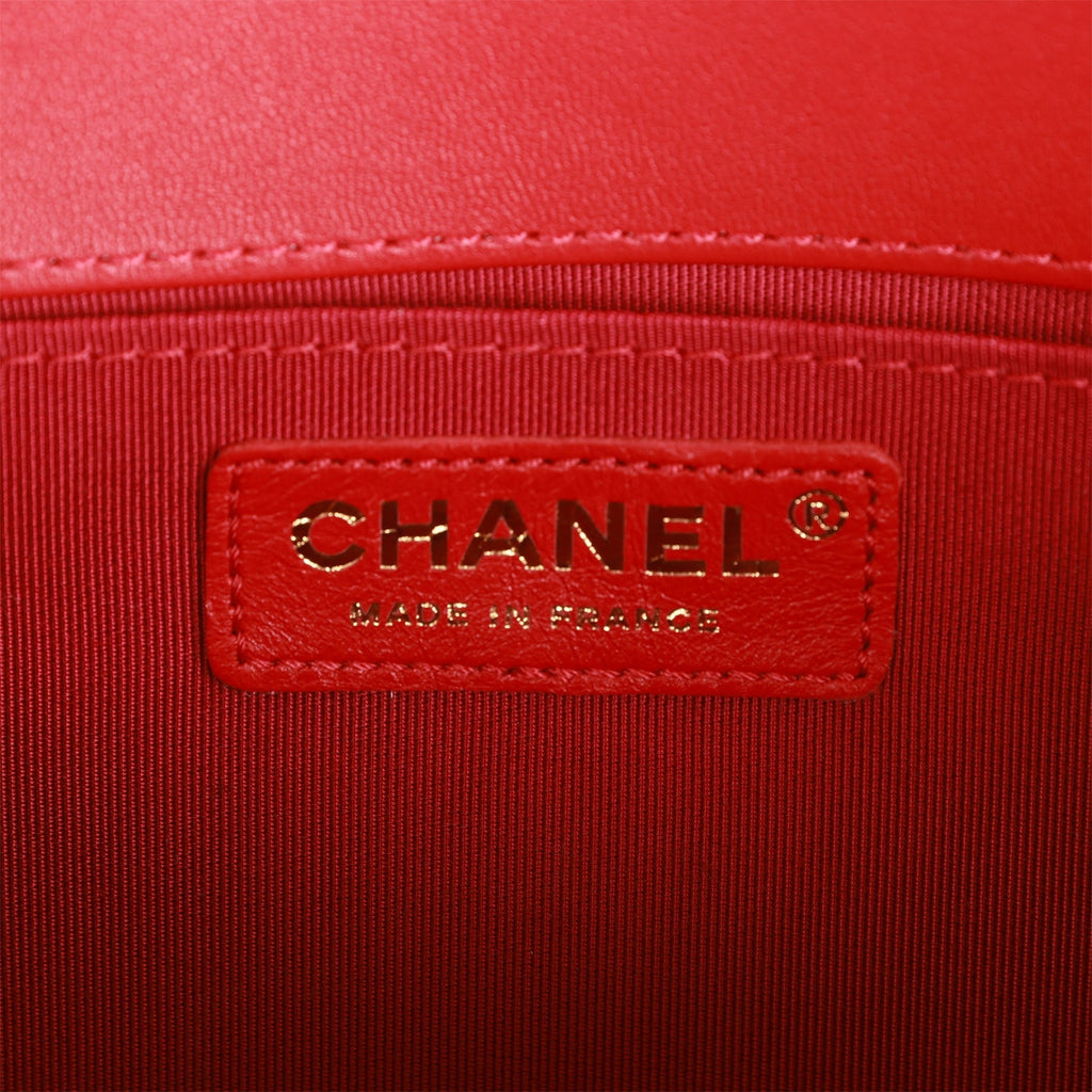 Boy Bag Red Hardware