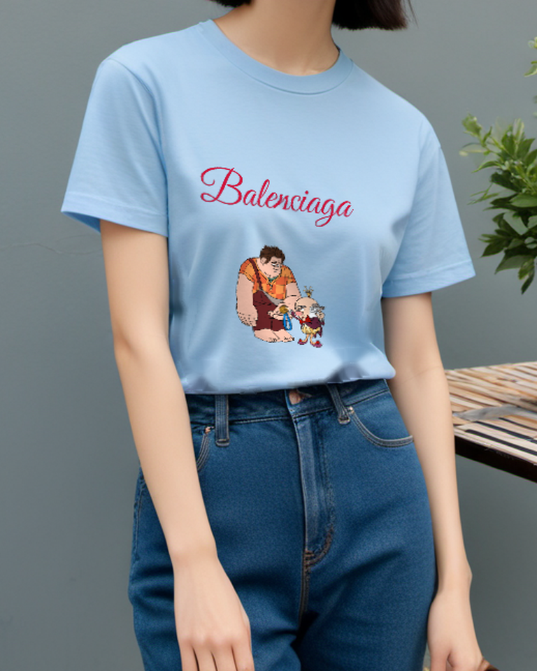 Sky Blue Big Hero Little Companion Graphic T-Shirt - styled view 1