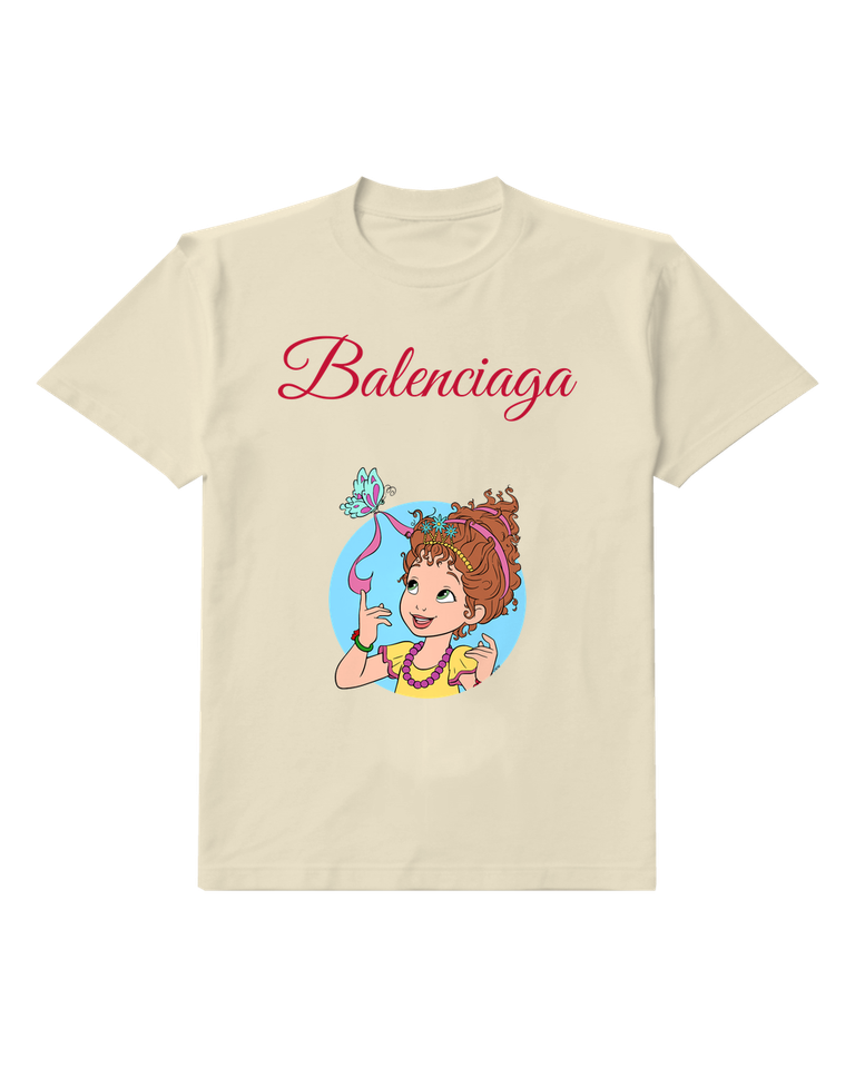 Ivory Young Princess Decorative Cameo Graphic T-Shirt - front product view