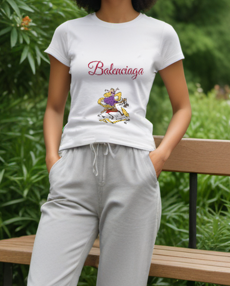 Light Gray Duck and Golden Treasure Graphic T-Shirt - styled view 2