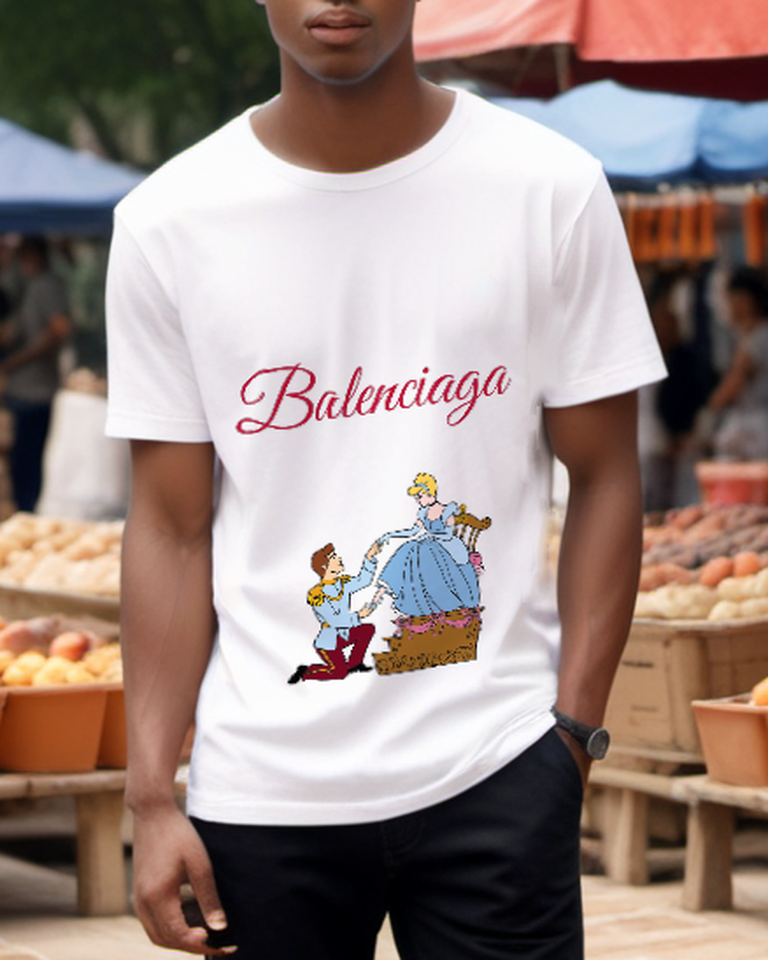 White Royal Slipper Fitting Graphic T-Shirt - styled view 3