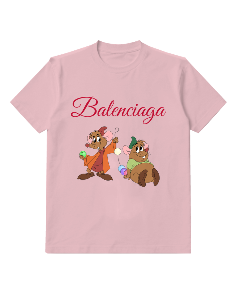Blush Pink Two Helpful Mice Graphic T-Shirt - front product view
