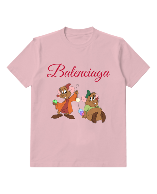 Blush Pink Two Helpful Mice Graphic T-Shirt - front product view