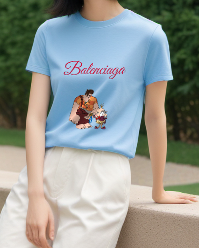 Sky Blue Big Hero Little Companion Graphic T-Shirt - styled view 3