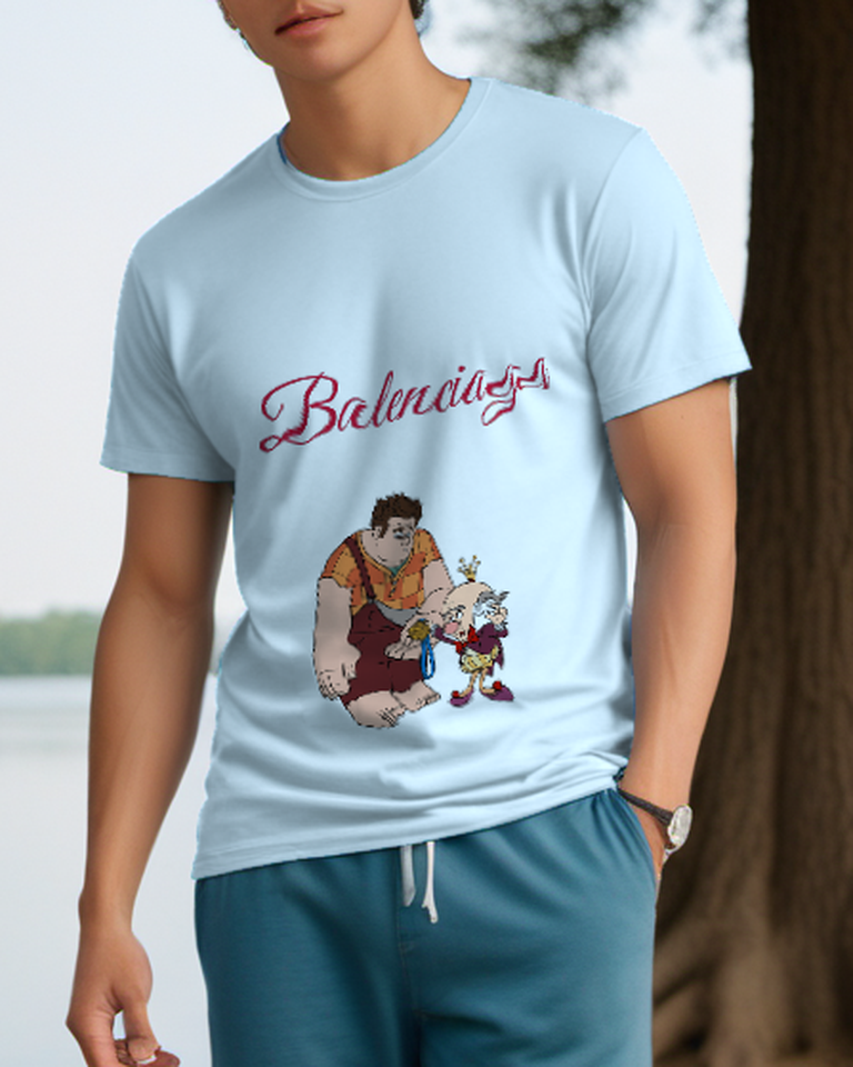 Sky Blue Big Hero Little Companion Graphic T-Shirt - styled view 4