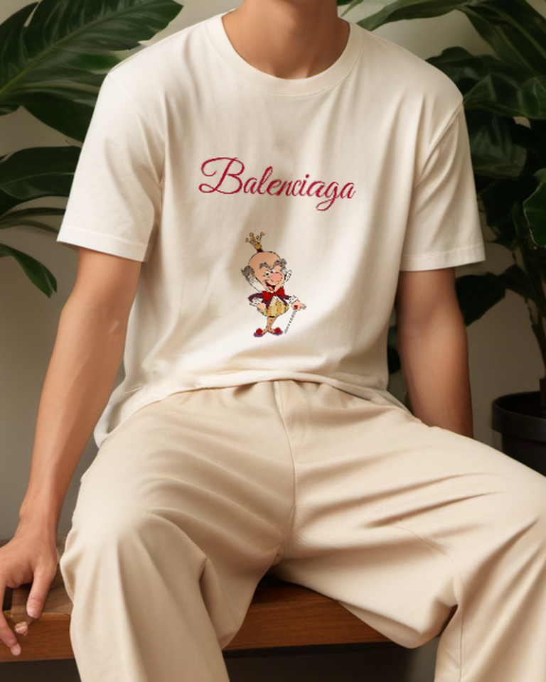 Ivory Little Crowned Royal Graphic T-Shirt - styled view 1