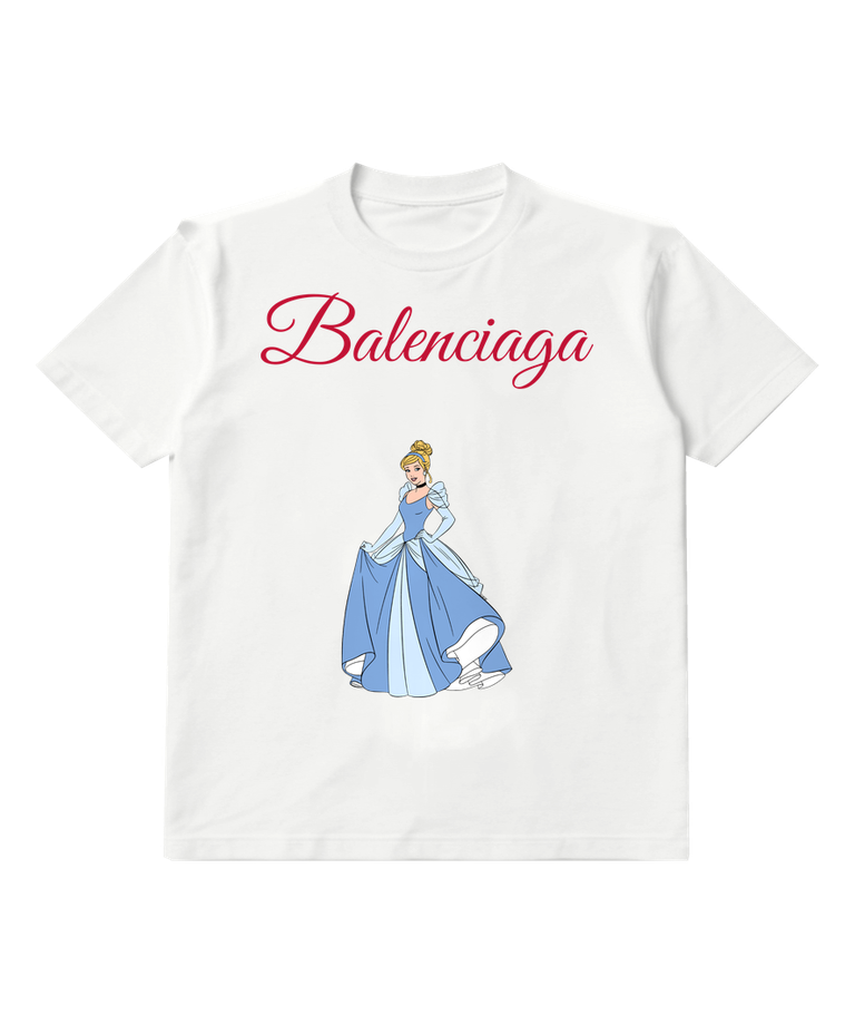 White Blue Ballroom Skirt Lift Graphic T-Shirt - front product view